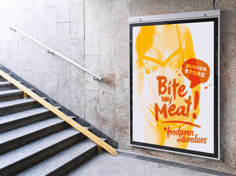 Bite My Meat 漢堡概念餐廳品牌VI視覺(jué)形象設(shè)計(jì)“女性身體篇”-上海品牌設(shè)計(jì)公司