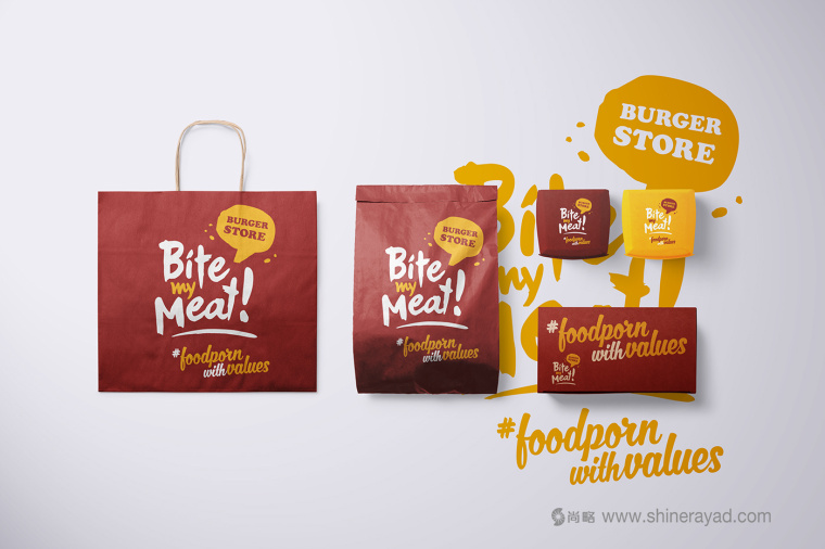Bite My Meat 漢堡概念餐廳品牌VI視覺(jué)形象設(shè)計(jì)“女性身體篇”-上海品牌設(shè)計(jì)公司