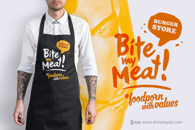 Bite My Meat 漢堡概念餐廳品牌VI視覺(jué)形象設(shè)計(jì)“女性身體篇”-上海品牌設(shè)計(jì)公司