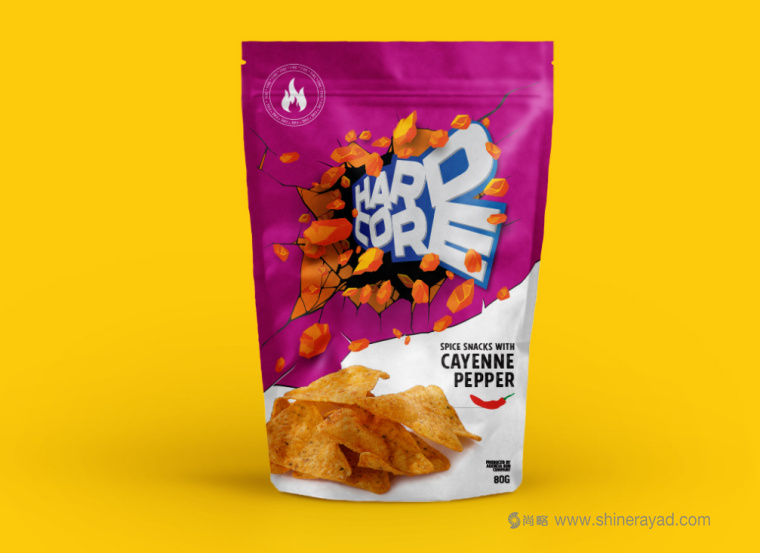 HARDCORE 辛辣口味休閑小零食包裝設(shè)計(jì)-上海包裝設(shè)計(jì)公司