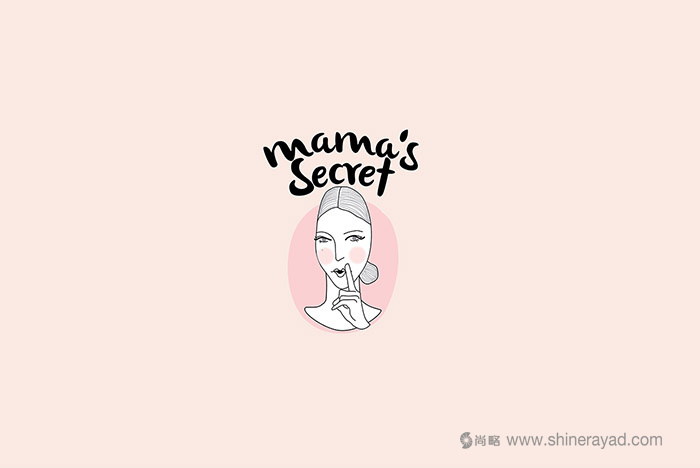 Mama’s secret 媽媽的秘密女性身體護(hù)理產(chǎn)品化妝品logo設(shè)計(jì)-上海logo設(shè)計(jì)公司