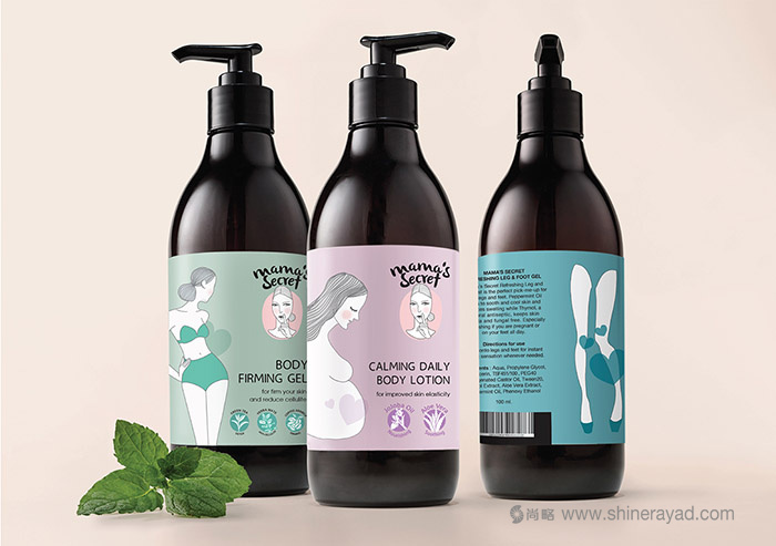 上海包裝設(shè)計(jì)公司欣賞：Mama’s secret 媽媽的秘密女性身體護(hù)理產(chǎn)品化妝品包裝設(shè)計(jì)