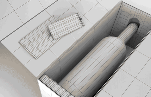 紅酒包裝設計。3D建模和渲染里昂視覺效果 紅酒包裝設計。3D建模和渲染里昂視覺效果