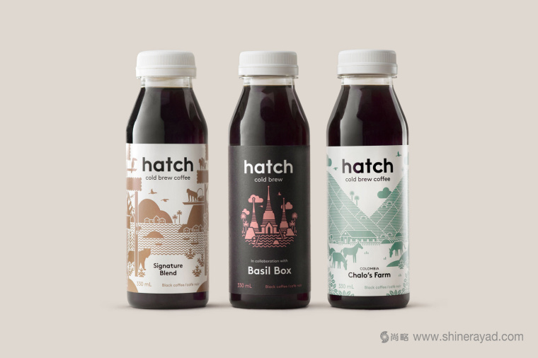 Hatch 冷泡咖啡矢量插畫風(fēng)包裝設(shè)計(jì)-上海包裝設(shè)計(jì)公司