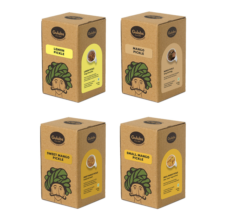 Gulabs 印度食品（零食，調(diào)味品和香料）瓦能紙簡約包裝設(shè)計(jì)-上海包裝設(shè)計(jì)公司6