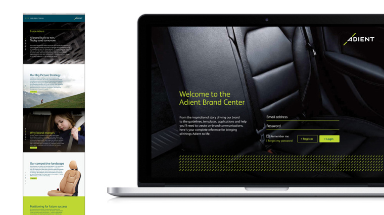 汽車內(nèi)飾汽車座椅零件系統(tǒng)品牌Adient品牌形象重塑-VI設(shè)計(jì)-網(wǎng)站設(shè)計(jì)-上海VI設(shè)計(jì)公司