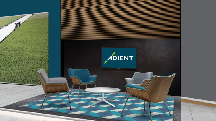 汽車內(nèi)飾汽車座椅零件系統(tǒng)品牌Adient品牌形象重塑-公司環(huán)境VI設(shè)計(jì)-上海VI設(shè)計(jì)公司