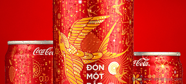 可口可樂2017年越南農(nóng)歷新年節(jié)日限量版“燕子插畫篇”包裝設(shè)計-上海包裝設(shè)計公司