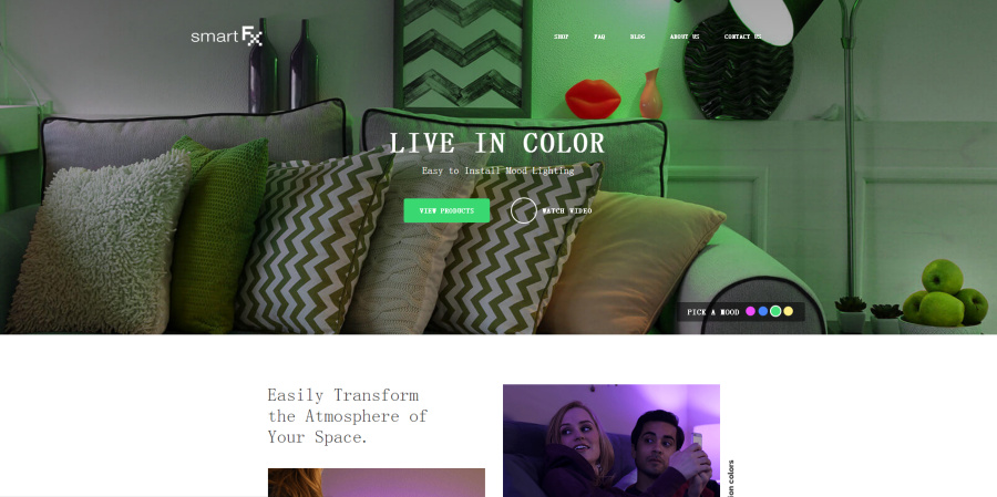 使用復(fù)古風(fēng)格的顏色-2017年9個最前沿的網(wǎng)頁設(shè)計(jì)流行趨勢-上海網(wǎng)站設(shè)計(jì)公司