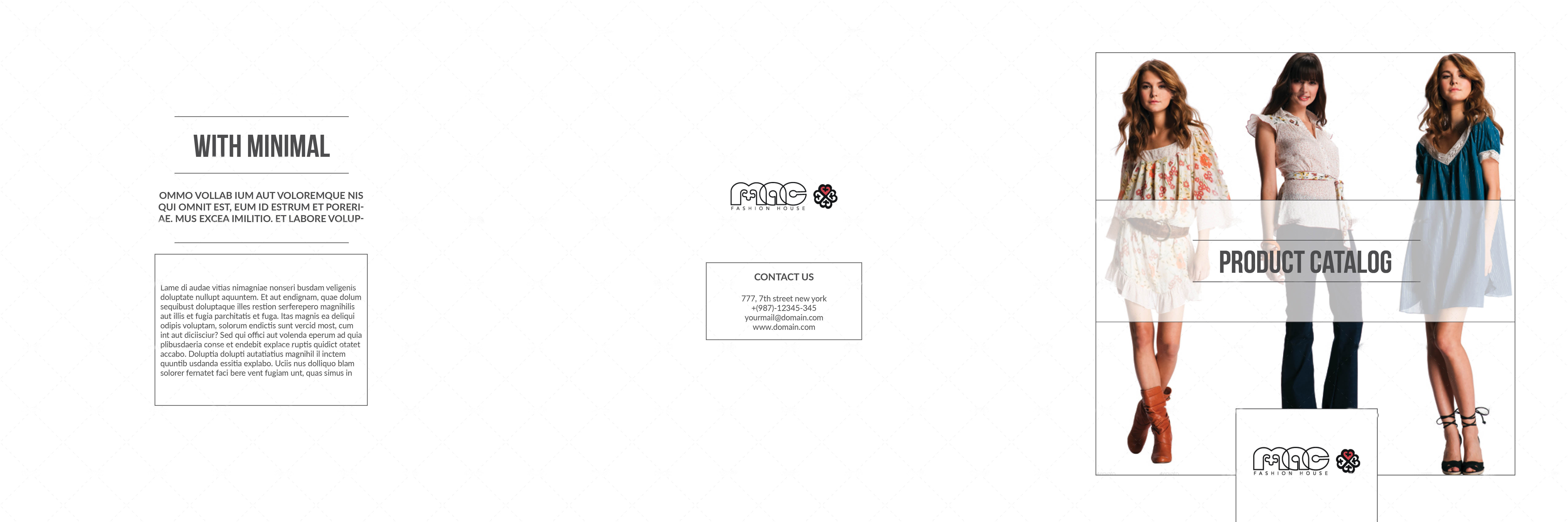 上海畫冊設(shè)計(jì)公司一套扁平簡約風(fēng)格的時(shí)尚服飾產(chǎn)品宣傳手冊和三折頁設(shè)計(jì)模版 上海畫冊設(shè)計(jì)公司一套扁平簡約風(fēng)格的時(shí)尚服飾產(chǎn)品宣傳手冊和三折頁設(shè)計(jì)模版