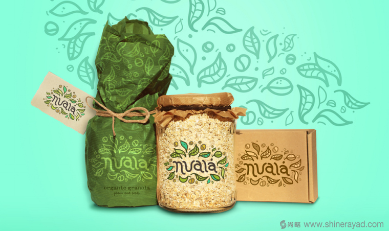 Nuala有機(jī)燕麥品牌logo設(shè)計(jì)創(chuàng)意包裝設(shè)計(jì)-上海包裝設(shè)計(jì)公司