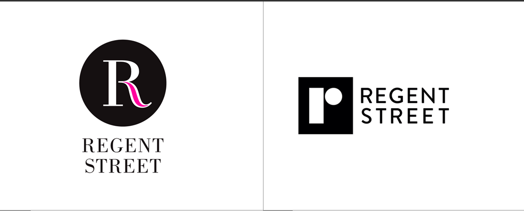 倫敦麗晶街?jǐn)z政街旅游街道標(biāo)志設(shè)計(jì)品牌形象設(shè)計(jì)-新舊標(biāo)志對(duì)比1