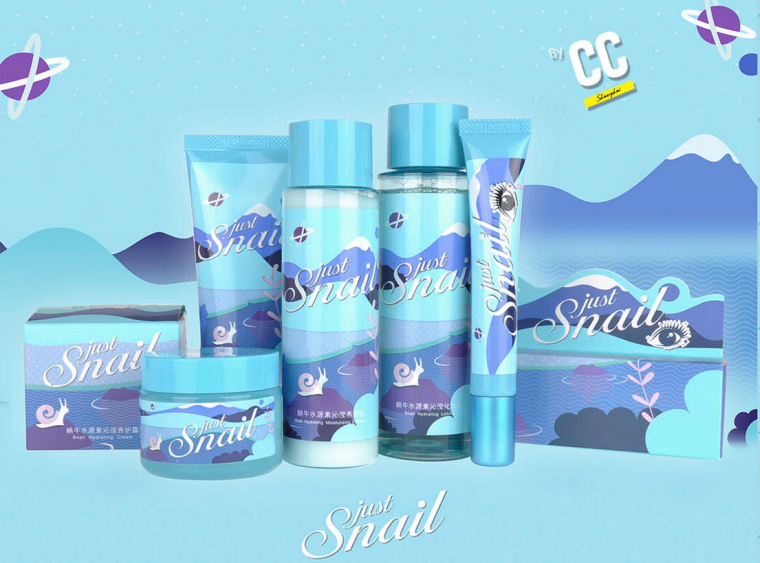 上海包裝設(shè)計公司欣賞-美麗加芬 Just Snail 蝸牛水源素沁瀅系列化妝品護膚品包裝設(shè)計1 上海包裝設(shè)計公司欣賞-美麗加芬 Just Snail 蝸牛水源素沁瀅系列化妝品護膚品包裝設(shè)計1