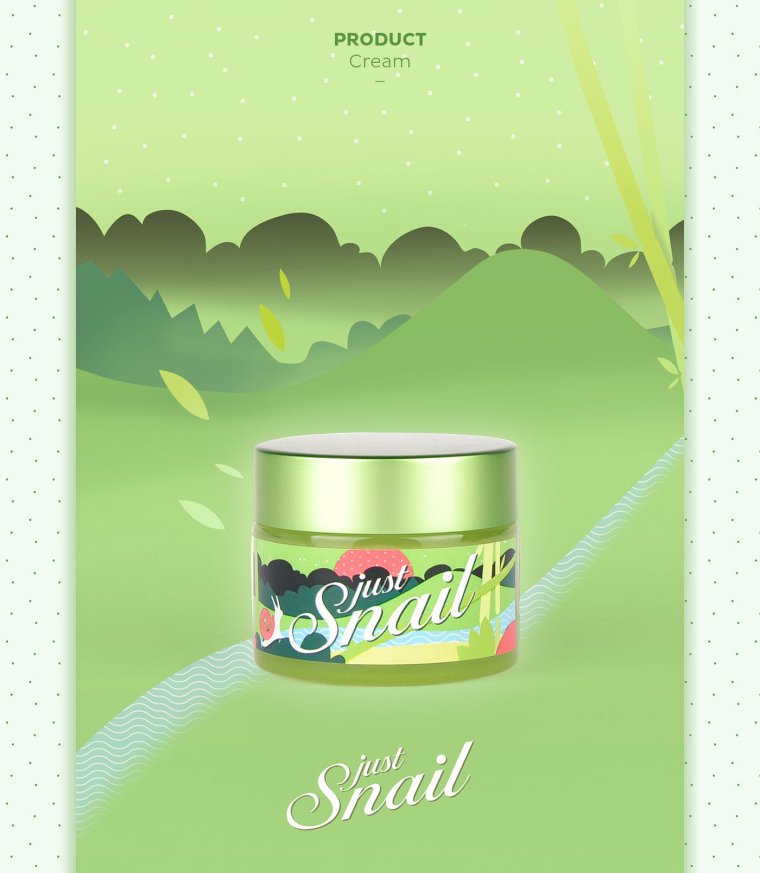 上海包裝設計公司-美麗加芬 Just Snail 蝸牛竹萃系列化妝品護膚品牌包裝設計7