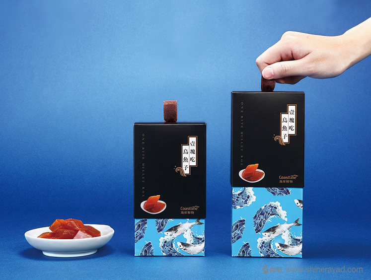上海包裝設(shè)計公司海鮮產(chǎn)品包裝設(shè)計欣賞：壹塊吃烏魚子包裝設(shè)計2