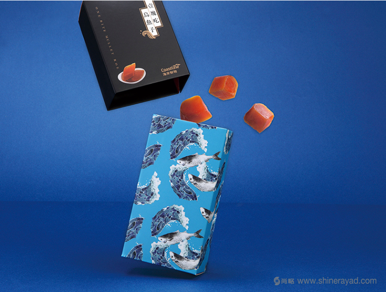 上海包裝設(shè)計公司海鮮產(chǎn)品包裝設(shè)計欣賞：壹塊吃烏魚子包裝設(shè)計4