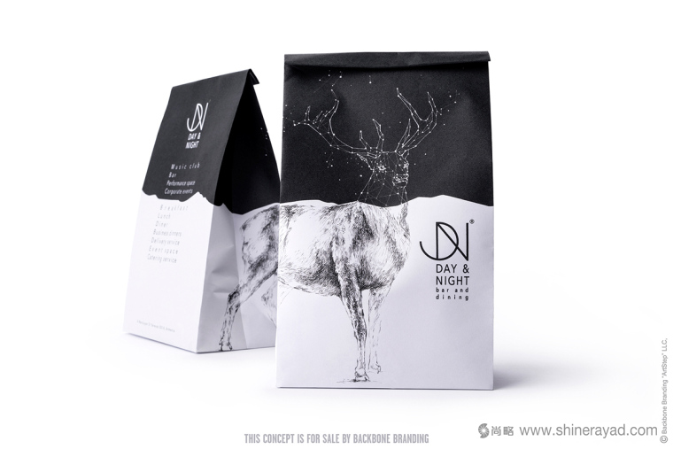 上海品牌形象設計公司-Day & Night 日夜餐廳酒吧餐飲品牌-餐品包裝設計12