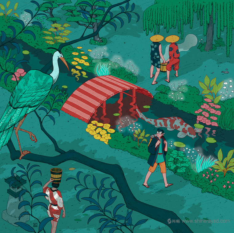 日本旅行故事插畫設(shè)計(jì)欣賞-上海品牌形象設(shè)計(jì)公司1