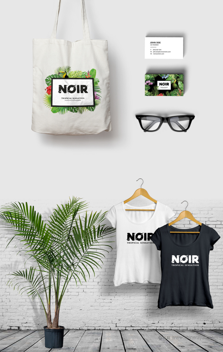 熱帶雨林插畫 NOIR 清潔美容產(chǎn)品化妝品包裝設(shè)計(jì)與品牌形象設(shè)計(jì)-上海品牌設(shè)計(jì)公司5