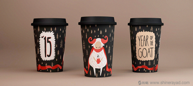 咖啡店羊年品牌形象設(shè)計(jì)插畫設(shè)計(jì)-上海餐飲品牌設(shè)計(jì)公司3