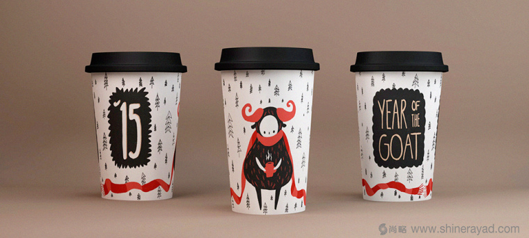 咖啡店羊年品牌形象設(shè)計(jì)插畫設(shè)計(jì)-上海餐飲品牌設(shè)計(jì)公司4
