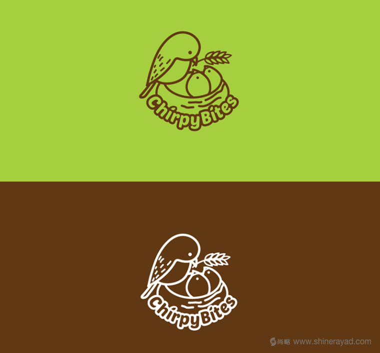 ChirpyBites 兒童平衡營(yíng)養(yǎng)餐品牌鳥(niǎo)巢logo設(shè)計(jì)與品牌VI形象設(shè)計(jì)3