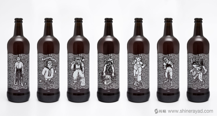 EASTLAKE 黑白工人插畫啤酒包裝設計-尚略上海包裝設計公司設計收藏1 EASTLAKE 黑白工人插畫啤酒包裝設計-尚略上海包裝設計公司設計收藏1