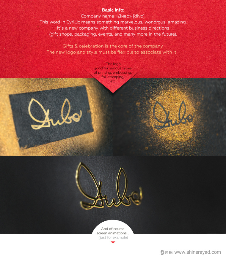 Divo 紅金英文花體字logo設(shè)計(jì)模版-上海logo設(shè)計(jì)公司設(shè)計(jì)欣賞2