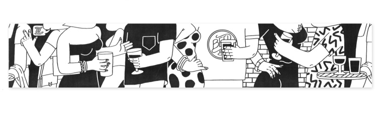 4Hops 啤酒酒吧logo設(shè)計(jì)餐廳VI形象線條插畫設(shè)計(jì)-上海logo設(shè)計(jì)公司設(shè)計(jì)收藏11