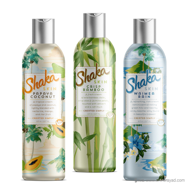 SHAKA 護(hù)膚乳包裝設(shè)計(jì)植物插畫設(shè)計(jì)-上?;瘖y品包裝設(shè)計(jì)公司欣賞2 SHAKA 護(hù)膚乳包裝設(shè)計(jì)植物插畫設(shè)計(jì)-上?;瘖y品包裝設(shè)計(jì)公司欣賞2