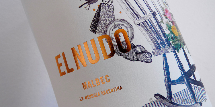 EL NUDO MALBEC 葡萄酒包裝設(shè)計(jì)手繪插畫風(fēng)格酒標(biāo)標(biāo)簽設(shè)計(jì)-上海包裝設(shè)計(jì)公司1