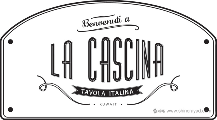 LA CASCINA 意大利與法國(guó)融合菜餐廳餐飲品牌VI視覺(jué)形象識(shí)別設(shè)計(jì)-logo設(shè)計(jì)1