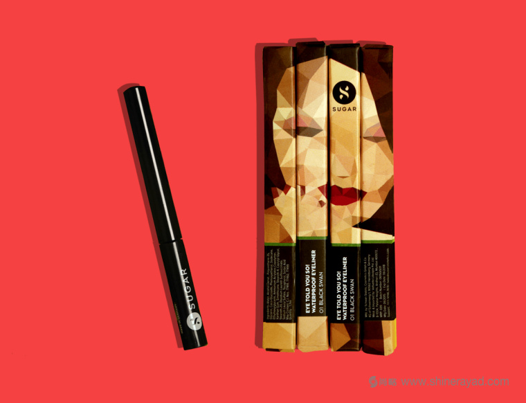 Sugar 品牌三角美女插畫美容彩妝化妝品包裝設計-上海包裝設計公司4