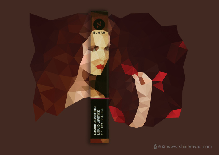 Sugar 品牌三角美女插畫美容彩妝化妝品包裝設計-上海包裝設計公司29