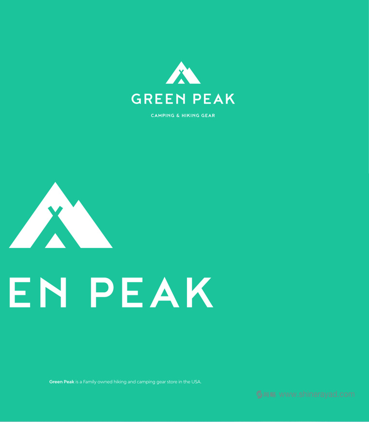 Green Peak 遠足和野營戶外裝備logo設計-上海logo設計公司1