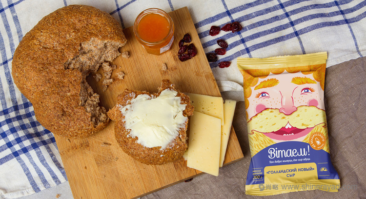 金色大胡子面孔插畫 CHEESE VITAYEM! 奶酪包裝設計-上海包裝設計公司4 金色大胡子面孔插畫 CHEESE VITAYEM! 奶酪包裝設計-上海包裝設計公司4