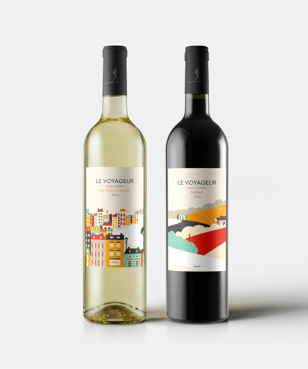 法國(guó) Le Voyageur 葡萄酒酒標(biāo)設(shè)計(jì)風(fēng)景插畫設(shè)計(jì)-上海包裝設(shè)計(jì)公司欣賞5 法國(guó) Le Voyageur 葡萄酒酒標(biāo)設(shè)計(jì)風(fēng)景插畫設(shè)計(jì)-上海包裝設(shè)計(jì)公司欣賞5