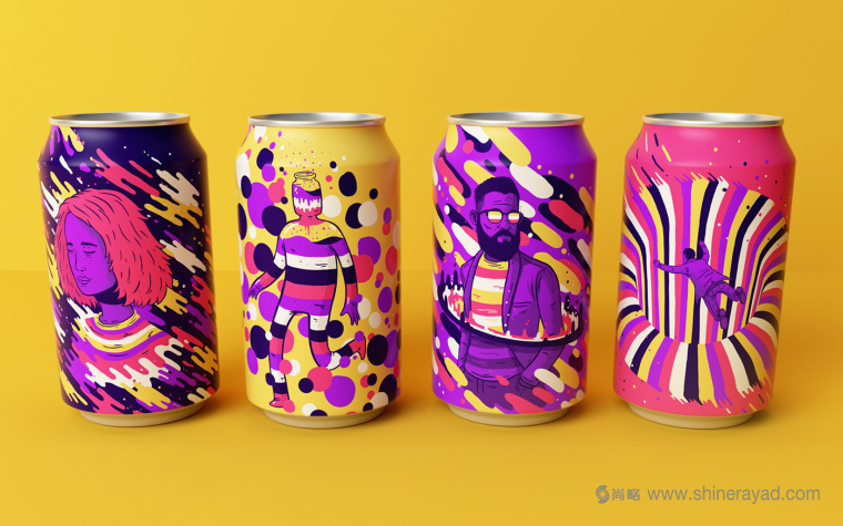Resonance 彩繪涂鴉風格易拉罐飲料包裝設(shè)計-上海包裝設(shè)計公司包裝欣賞7