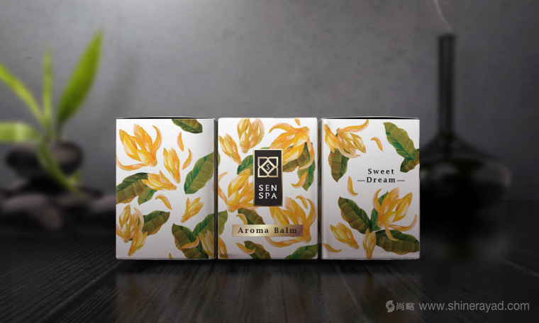 花卉插畫設計風格 SENSPA 唇膏外包裝盒設計-上海包裝設計公司設計欣賞3