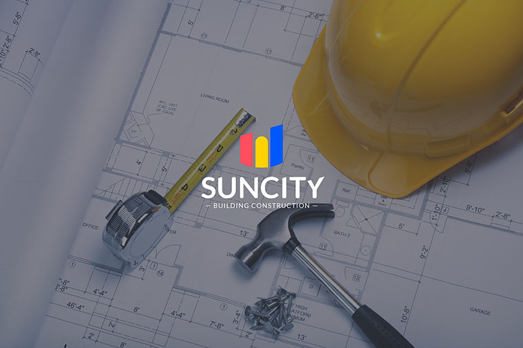 幾何圖形風(fēng)格SUNCITY 建筑施工公司標(biāo)志設(shè)計品牌vi設(shè)計