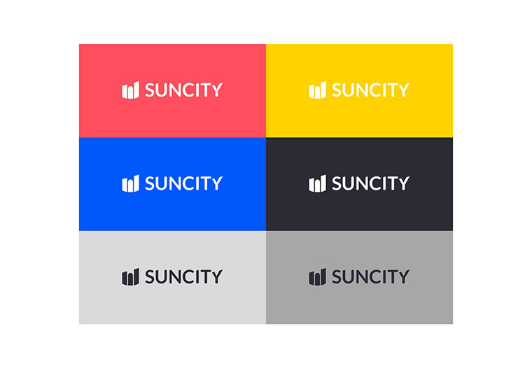 幾何圖形風(fēng)格SUNCITY 建筑施工公司標(biāo)志設(shè)計-上海標(biāo)志設(shè)計公司