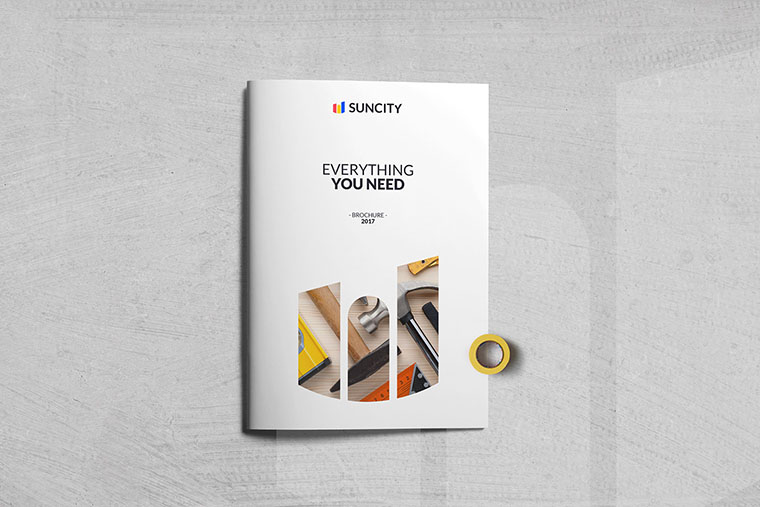 幾何圖形風(fēng)格SUNCITY 建筑施工公司VI設(shè)計-畫冊封面設(shè)計-上海VI設(shè)計公司