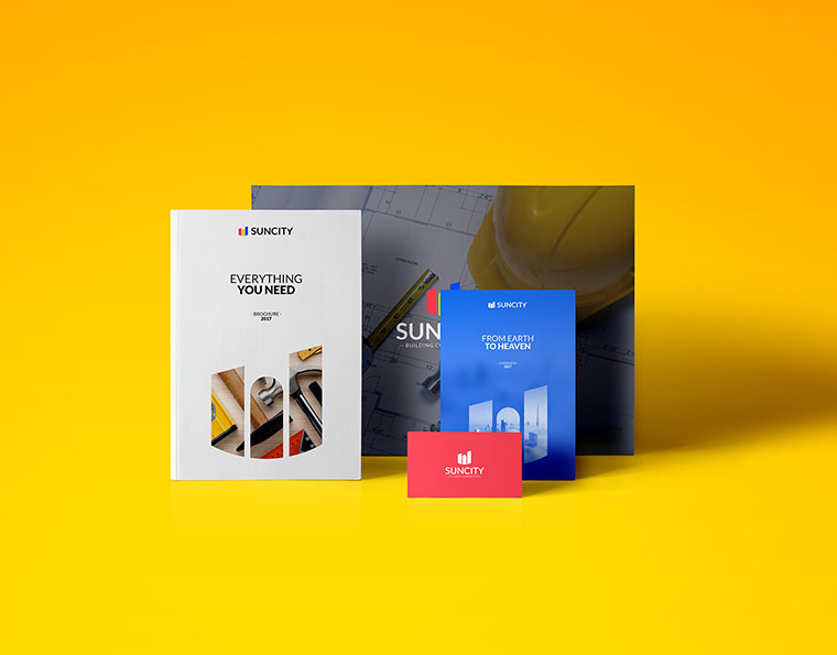 幾何圖形風(fēng)格SUNCITY 建筑施工公司VI設(shè)計-上海VI設(shè)計公司