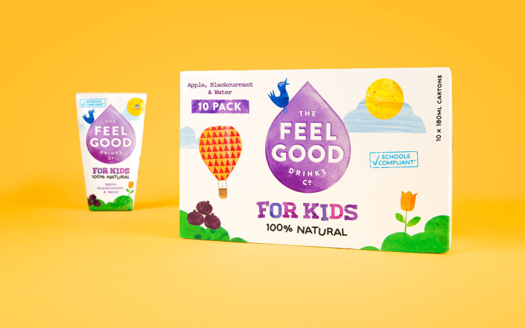 純凈自然風(fēng)格 Feel Good 果汁飲料包裝設(shè)計(jì)品牌推廣