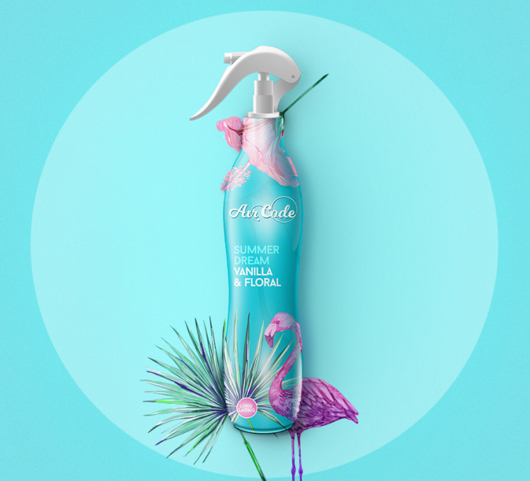 Air Code 空氣清新劑包裝設(shè)計花鳥插畫篇-上海包裝設(shè)計公司