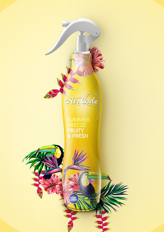 Air Code 空氣清新劑包裝設(shè)計花鳥插畫篇-上海包裝設(shè)計公司