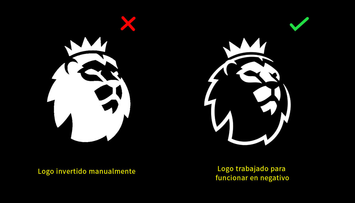 反白標(biāo)志如何設(shè)計-英超獅子標(biāo)志