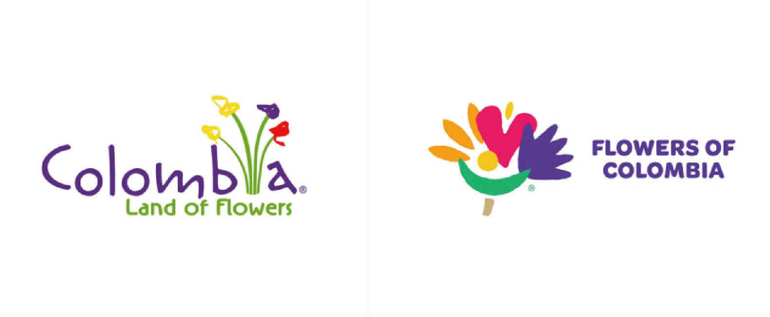 千變萬化的哥倫比亞鮮花出口商協(xié)會標志設計