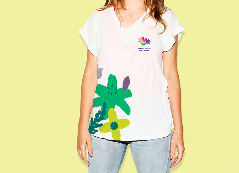 千變萬化的哥倫比亞鮮花出口商協(xié)會標志設計VI設計