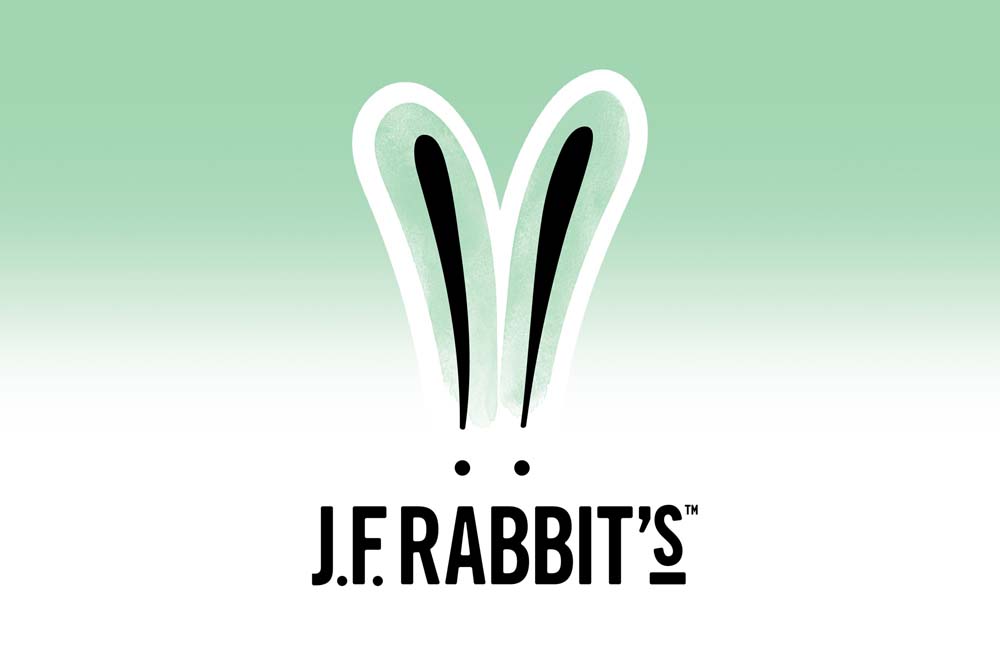 可愛俏皮的J.F. Rabbit''''''''''''''''s植物蔬菜飲料品牌標(biāo)志設(shè)計(jì)